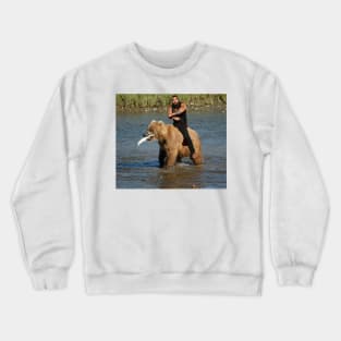 Jason Momoa Riding a bear Crewneck Sweatshirt